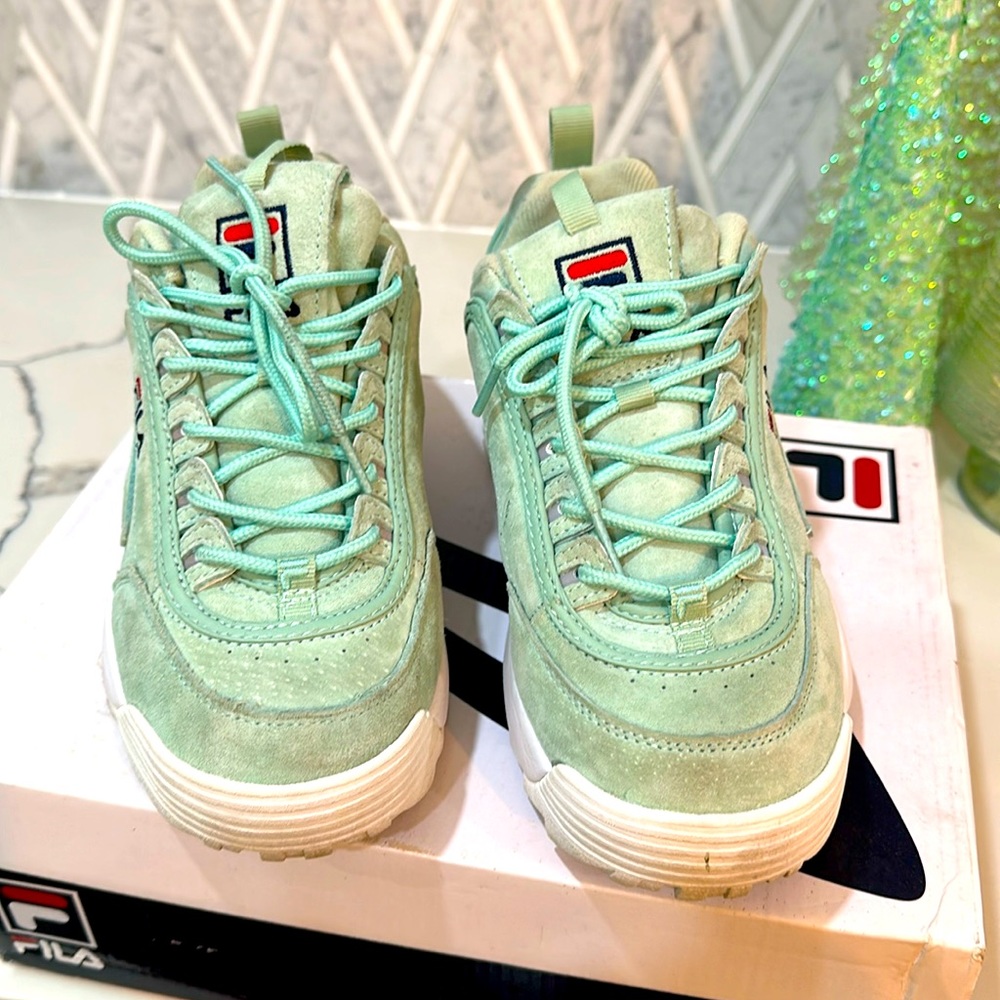 Fails sea green suede sneakers